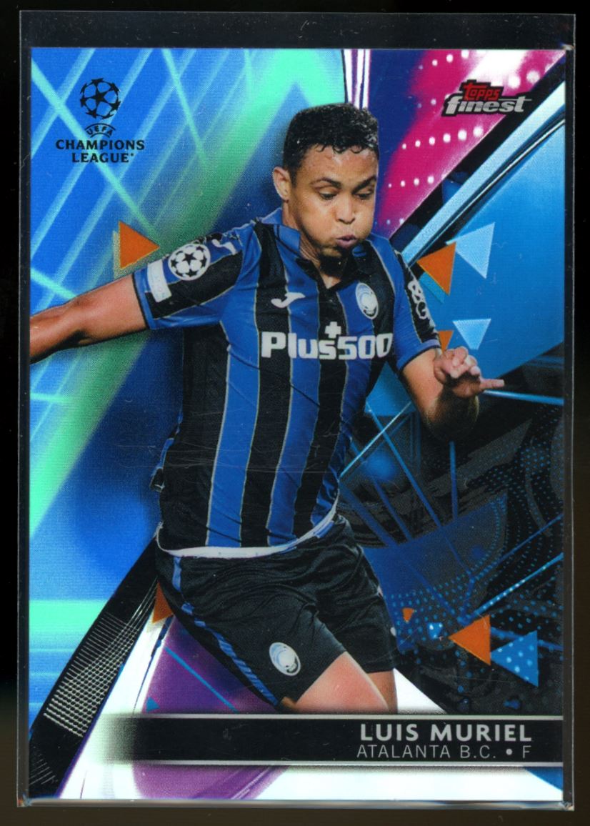 Luis Muriel /99 2021 Topps Finest UEFA Champions League Blue/Aqua Vaporwave Card # 19