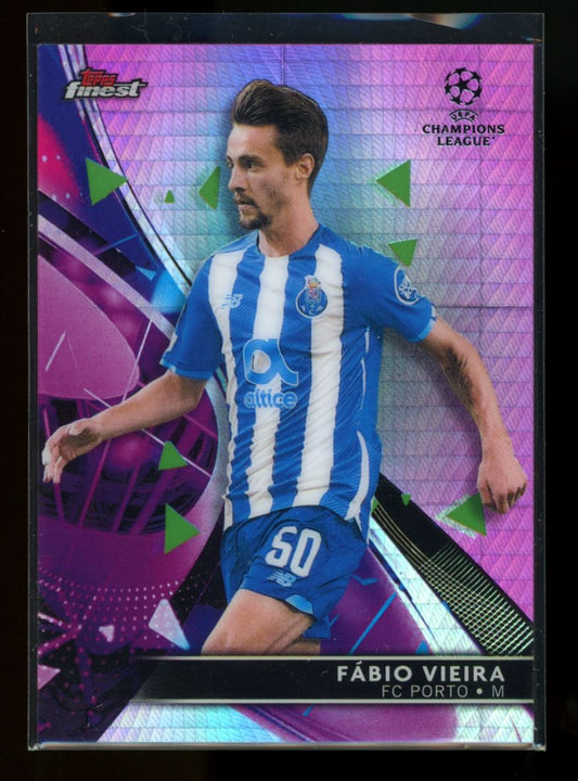 Fabio Vieira 084/125 2021 Topps Finest UEFA Champions League Pink Prism Card # 88