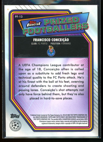 Francisco Conceisaso 2021 Topps Finest UEFA Champions League Prized Footballers Rookie Card # PF-13