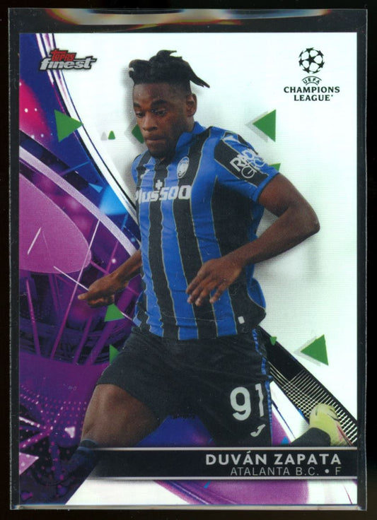 Duvan Zapata Silver Refractor 2021 Topps Finest UEFA Champions League Card # 39