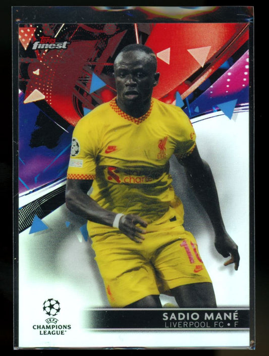 Sadio Mane Silver Refractor 2021 Topps Finest UEFA Champions League Card # 73