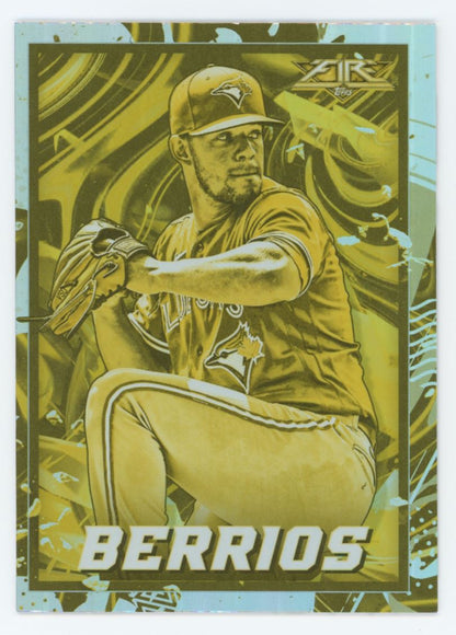 Jose Berrios Gold Minted 2021 Topps Fire Card # 140