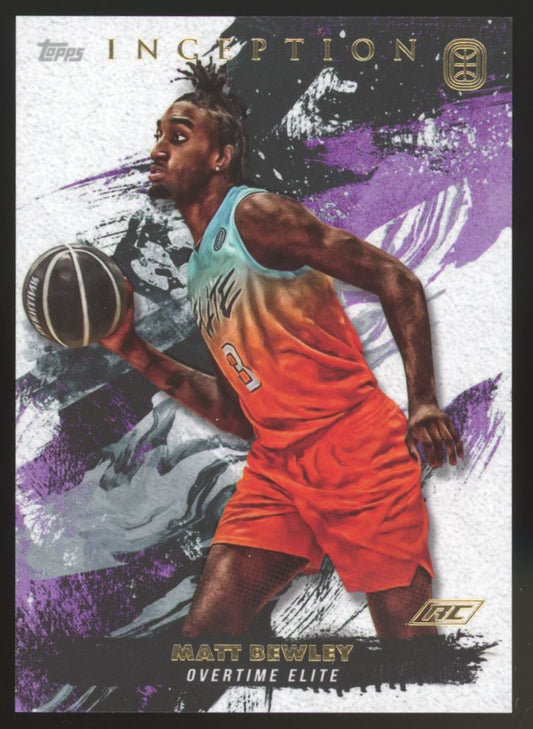 Matt Bewley 2021 Topps Overtime Elite Inception Rookie Card # 65
