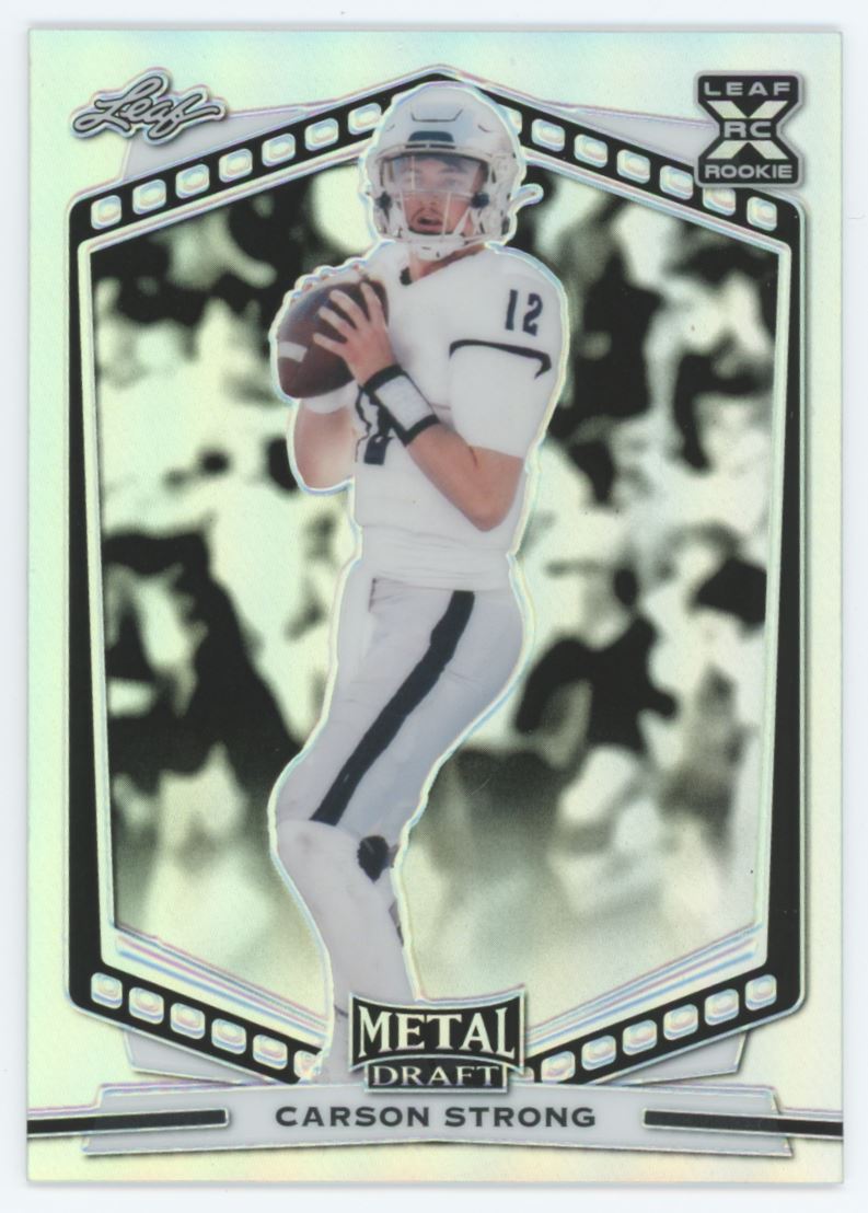 Carson Strong SIlver Holo Refractor 2022 Leaf Draft Metal Rookie Card # B-CS1