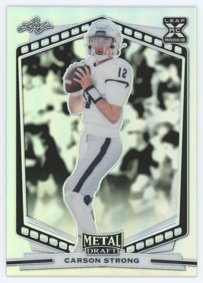 Carson Strong SIlver Holo Refractor 2022 Leaf Draft Metal Rookie Card # B-CS1