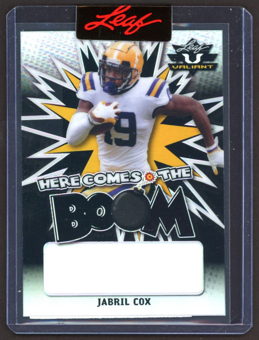 Jabril Cox 1/1 Unsigned Proof 2022 Leaf Valiant Here Comes the Boom Card #
