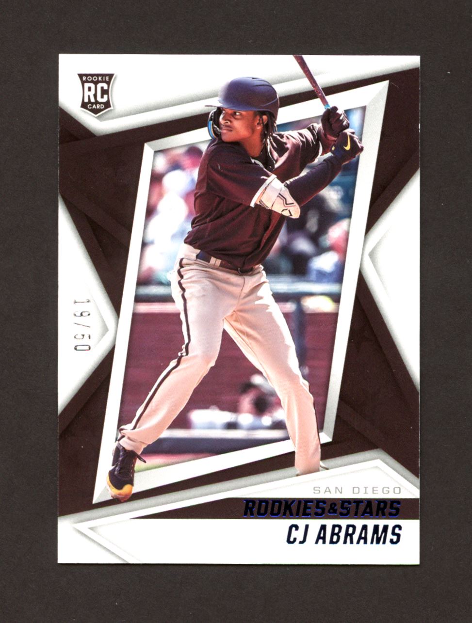 CJ Abrams Blue 19/50 2022 Panini Chronicles Rookies & Stars Rookie Card # SIL-CA