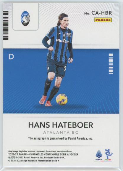 Hans Hateboer Autographs True Gold 5/10 Card# CA-HBR