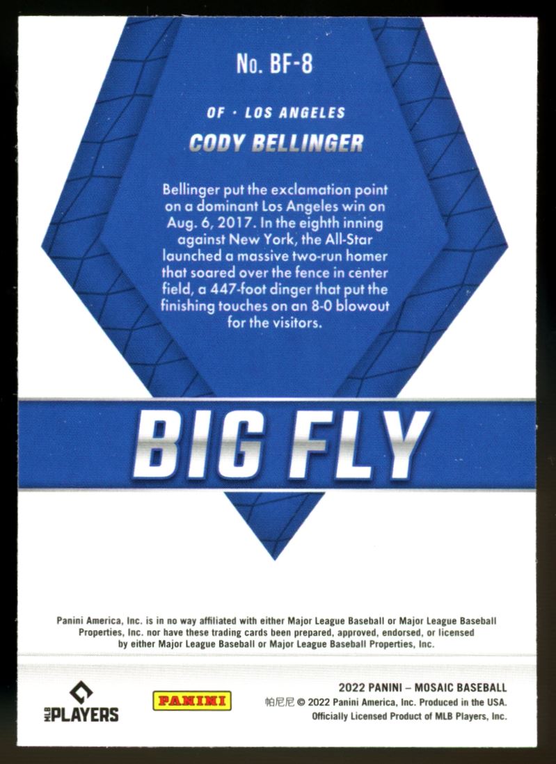 Cody Bellinger Big Fly 2022 Panini Mosaic Baseball Card # BF-8