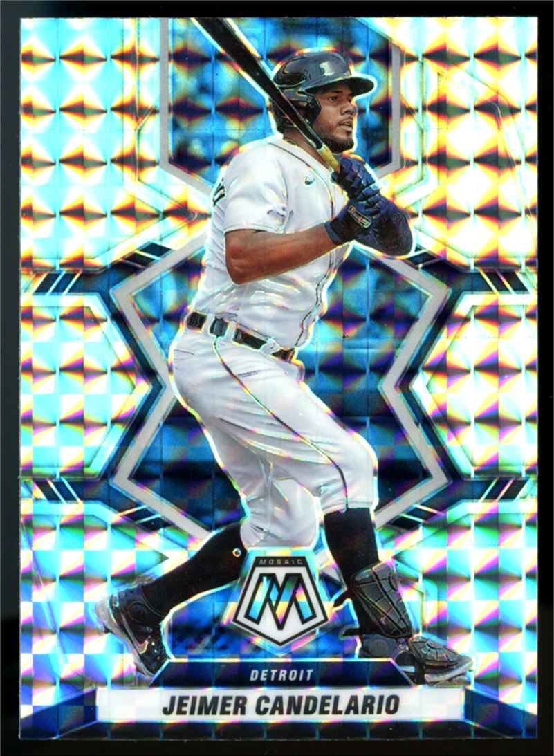 Jeimer Candelario Silver Mosaic Prizm 2022 Panini Mosaic Baseball Card # 29