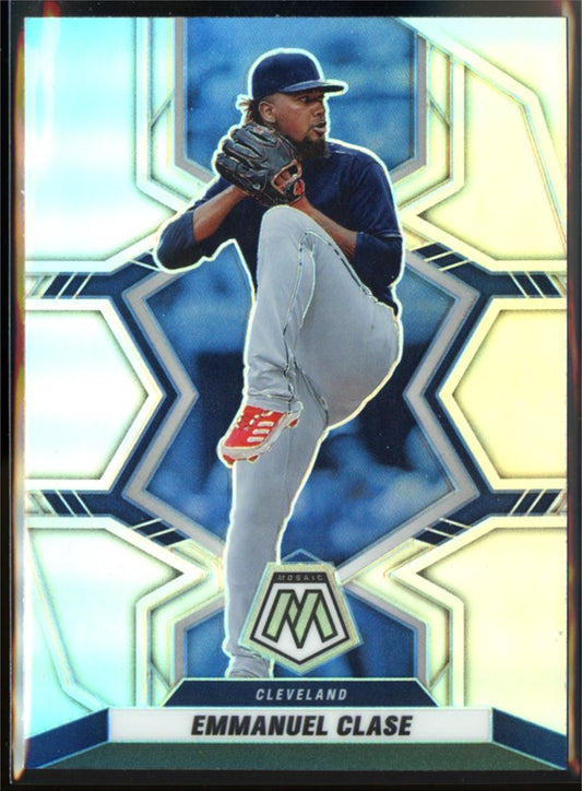 Emmanuel Clase Silver Prizm 2022 Panini Mosaic Baseball Card # 68