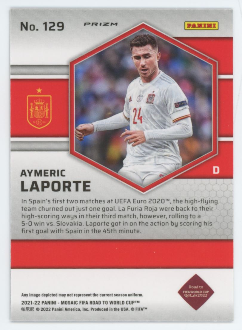 Aymeric Laporte Red Prizm Card# 129