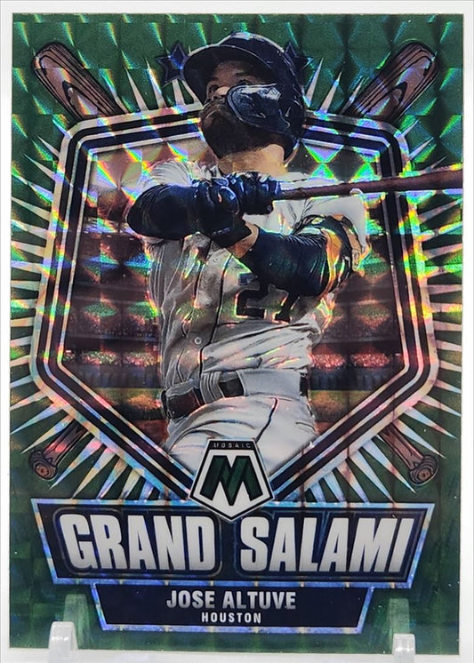 Jose Altuve Green Mosaic Prizm 2022 Panini Mosaic Grand Salami Card # GS-4