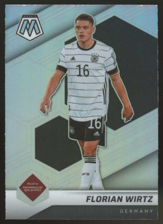Florian Wirtz Silver Prizm 2022 Panini Mosaic Road to FIFA World Cup Qatar Card # 67