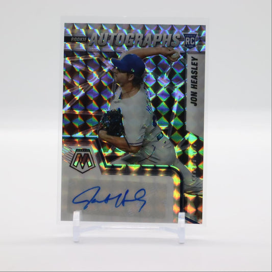 Jon Heasley Prizm 2022 Panini Mosaic Rookie Autographs Rookie Autograph Card # RAM-JH