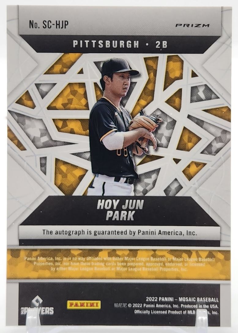 Hoy Jun Park Holo Prizm 2022 Panini Mosaic Scripts Autograph Card # SC-HJP