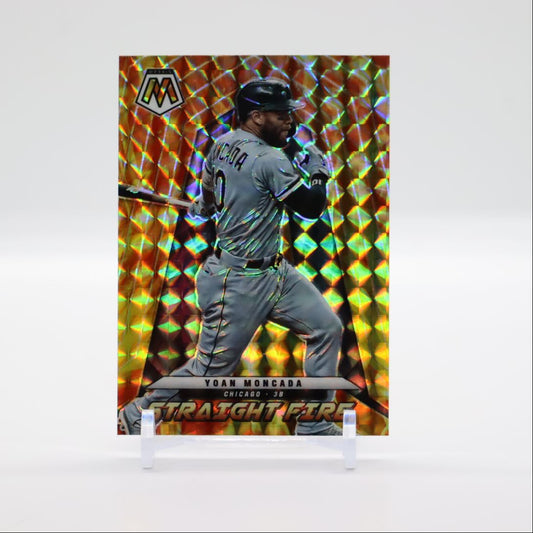 Yoan Moncada Prizm 2022 Panini Mosaic Straight Fire Card # SF-13