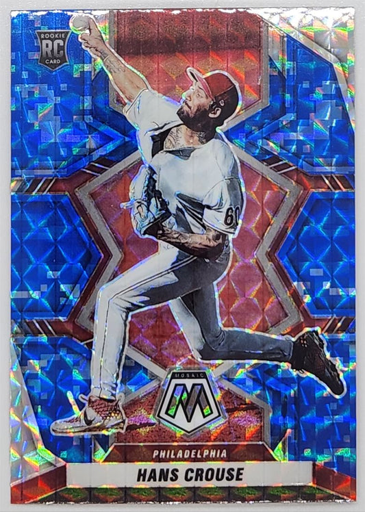 Hans Crouse Blue Camo Mosaic Prizm 2022 Panini Mosaic Rookie Card # 236