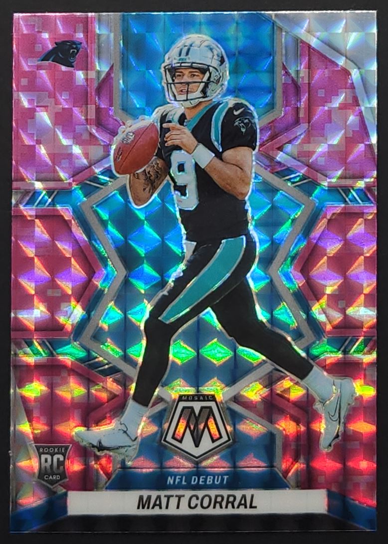 Matt Corral Pink Camo Prizm 2022 Panini Mosaic Rookie Card # 273