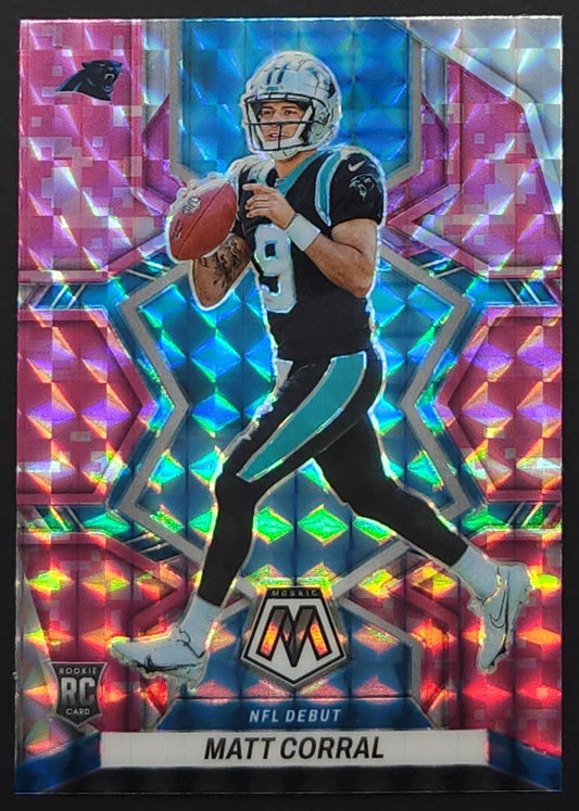 Matt Corral Pink Camo Prizm 2022 Panini Mosaic Rookie Card # 273