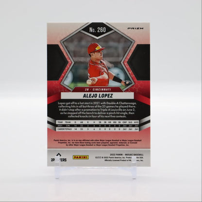 Alejo Lopez Prizm 2022 Panini Mosaic Rookie Card # 260