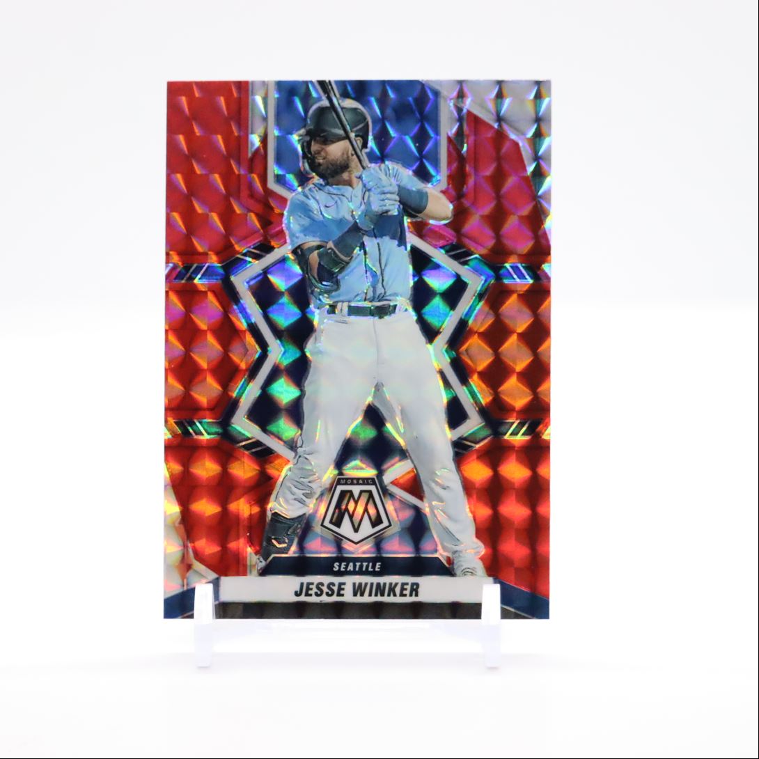 Jesse Winker Red Prizm 2022 Panini Mosaic Card # 14