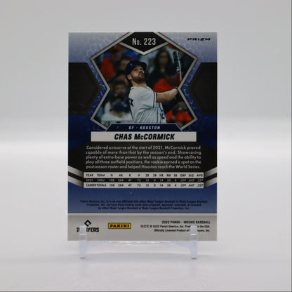 Chas McCormick Red Prizm 2022 Panini Mosaic Rookie Card # 223