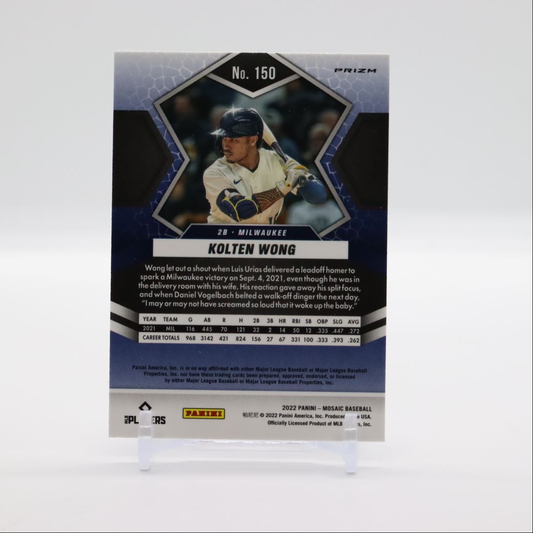 Kolten Wong Silver Prizm 2022 Panini Mosaic Card # 150