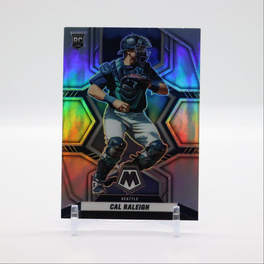 Cal Raleigh Silver Prizm 2022 Panini Mosaic Rookie Card # 242