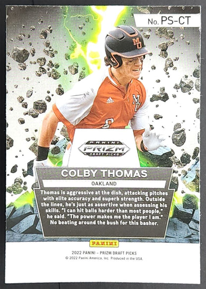Colby Thomas 2022 Panini Prizm Draft Picks Power Surge Card # PS-CT
