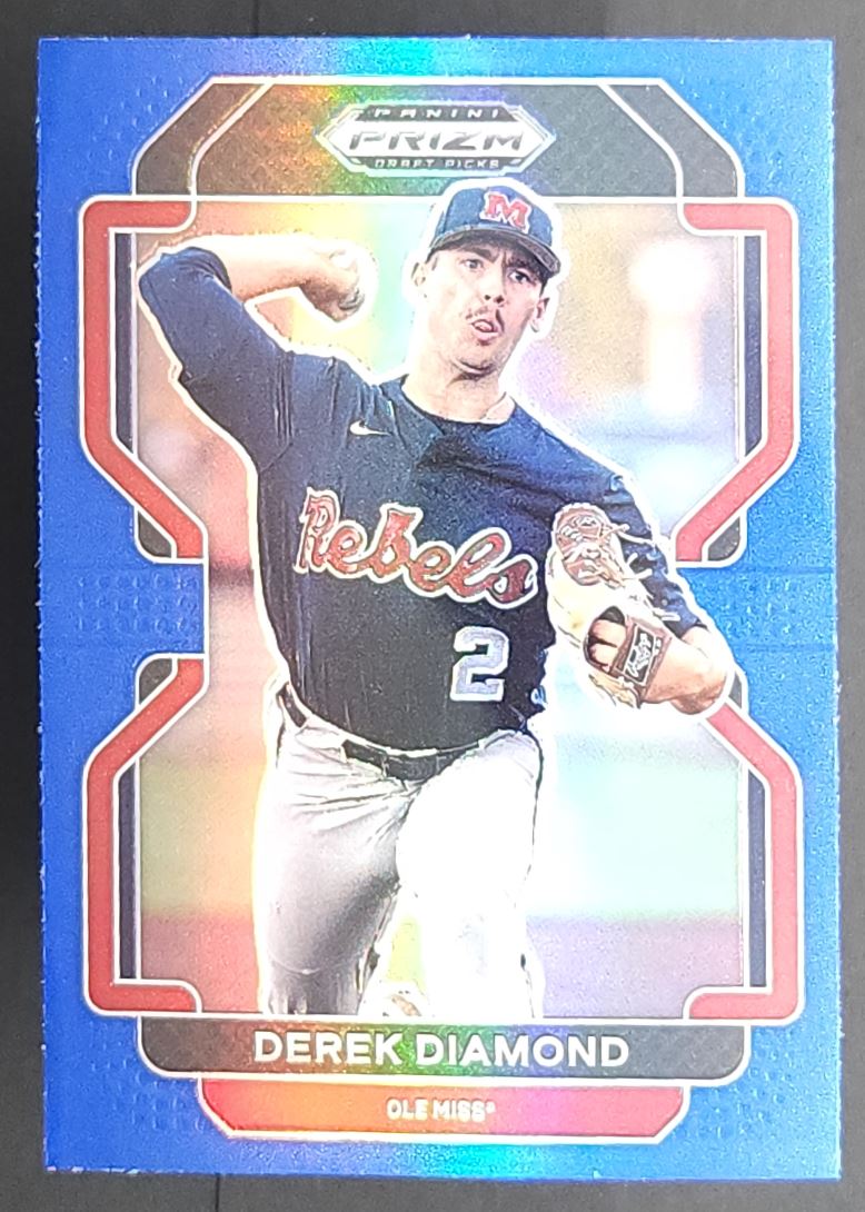 Derek Diamond Blue Prizm 2022 Panini Prizm Draft Picks Card # PDP170