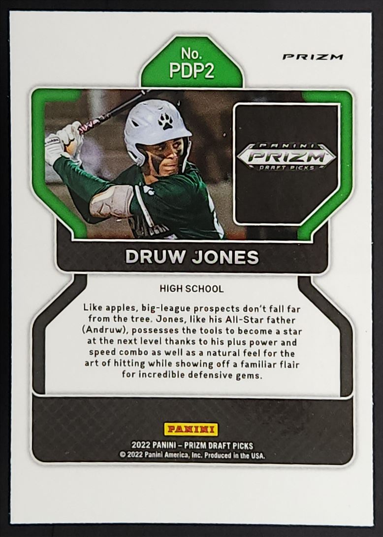Druw Jones Major League Baseball Draft Prospect Collectors Card Andruw Jones  Son
