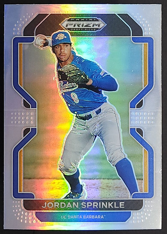 Jordan Sprinkle Silver Prizm 2022 Panini Prizm Draft Picks Card # PDP131