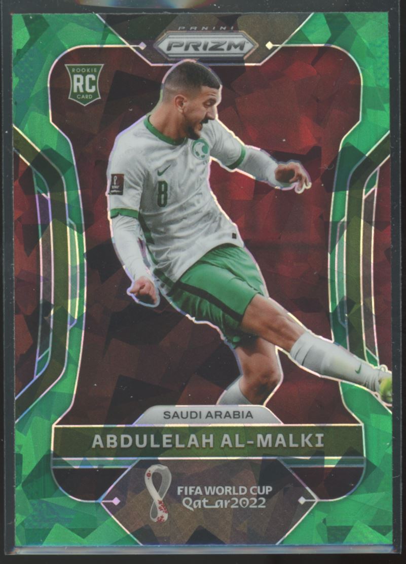 Abdulelah Al-Malki Green Ice 2022 Panini Prizm Road to FIFA World Cup Qatar 2022 Rookie Card # 211