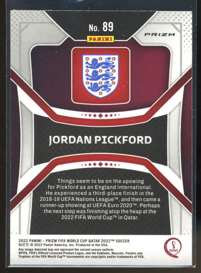 Jordan Pickford 2022 Panini Prizm World Cup Hyper Prizm Card # 89