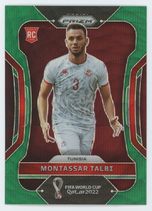 Montassar Talbi Green Wave Prizm 2022 Panini Road to FIFA World Cup Qatar 2022 Rookie Card # 193