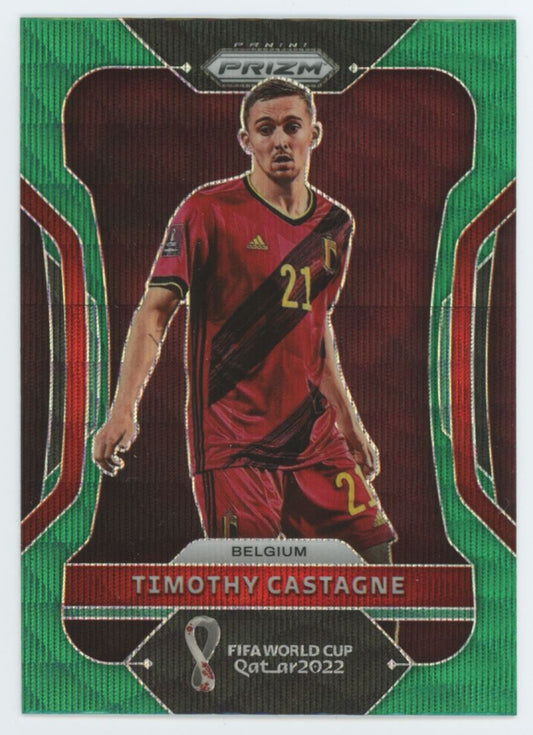 Timothy Castagne Green Wave Prizm 2022 Panini Road to FIFA World Cup Qatar 2022 Card # 23