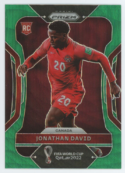 Jonathan David Green Wave Prizm 2022 Panini Road to FIFA World Cup Qatar 2022 Rookie Card # 49