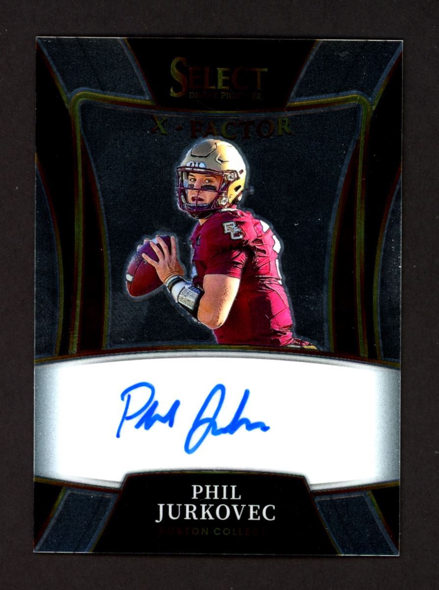 Phil Jurkovec 2022 Panini Select Draft Picks X-Factor Signatures Autograph Card # X-JUR
