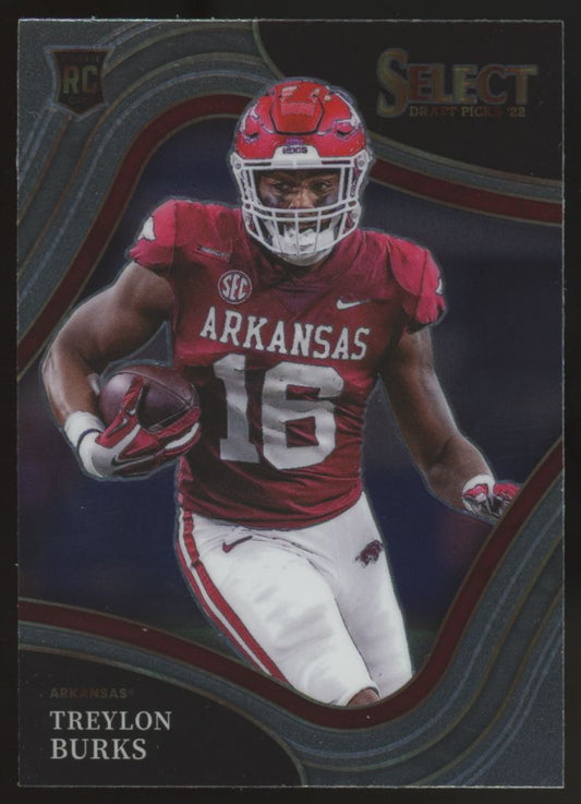 Treylon Burks Field Level 2022 Panini Select Draft Picks Rookie Card # 106