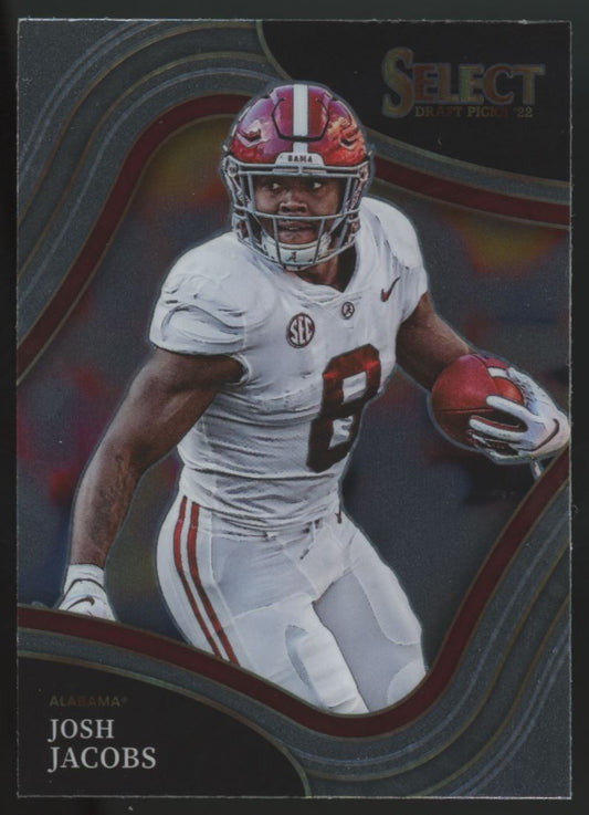 Josh Jacobs Field Level 2022 Panini Select Draft Picks Card # 179
