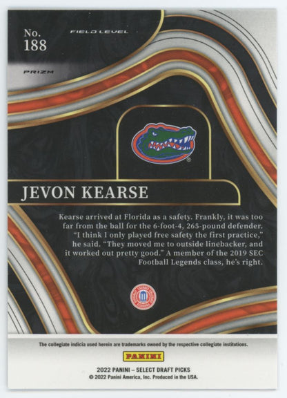 Jevon Kearse Prizm Field Level 2022 Panini Select Draft Picks Card # 188