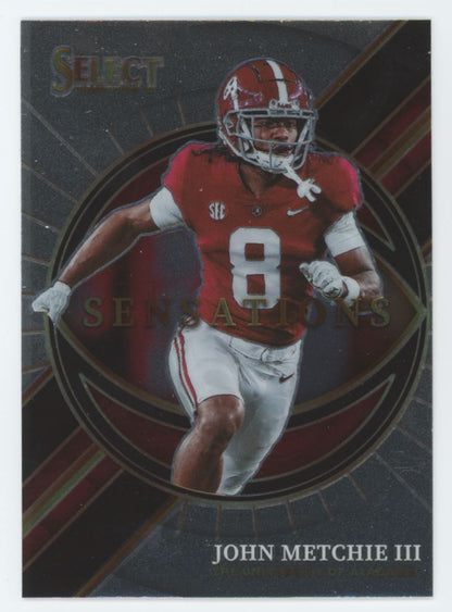 John Metchie III Sensations 2022 Panini Select Draft Picks Card # SEJM