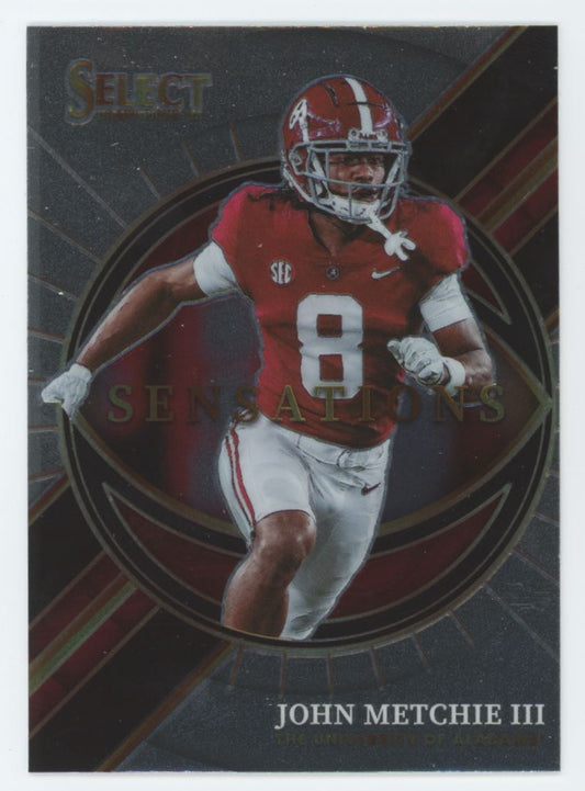 John Metchie III Sensations 2022 Panini Select Draft Picks Card # SEJM