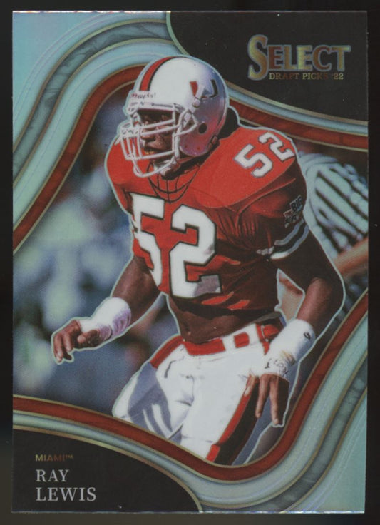 Ray Lewis Silver Prizm Field Level 2022 Panini Select Draft Picks Card # 151