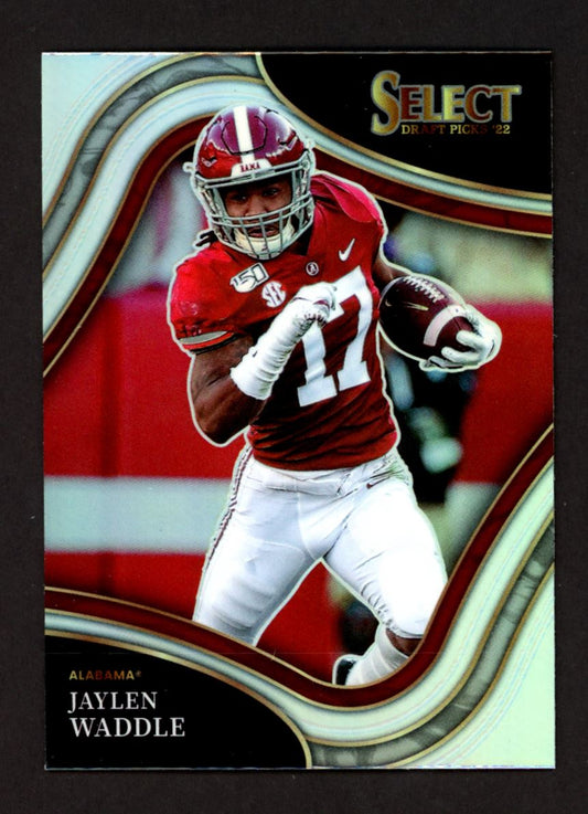 Jaylen Waddle Silver Prizm Field Level 2022 Panini Select Draft Picks Card # 172