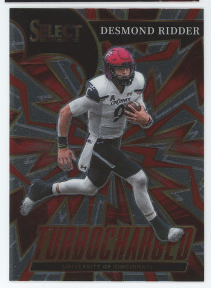 Desmond Ridder Turbocharged 2022 Panini Select Draft Picks Card # TDR