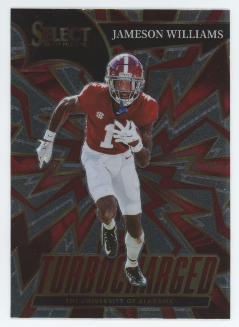 Jameson Williams Turbocharged 2022 Panini Select Draft Picks Card # TJW