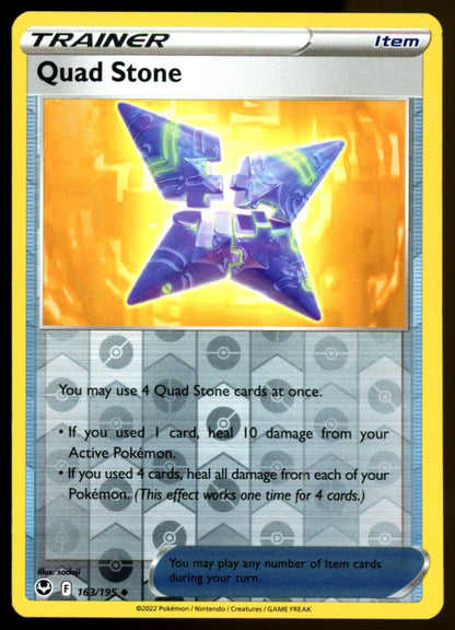 Quad Stone 2022 Pokemon - Silver Tempest Card # 163/195