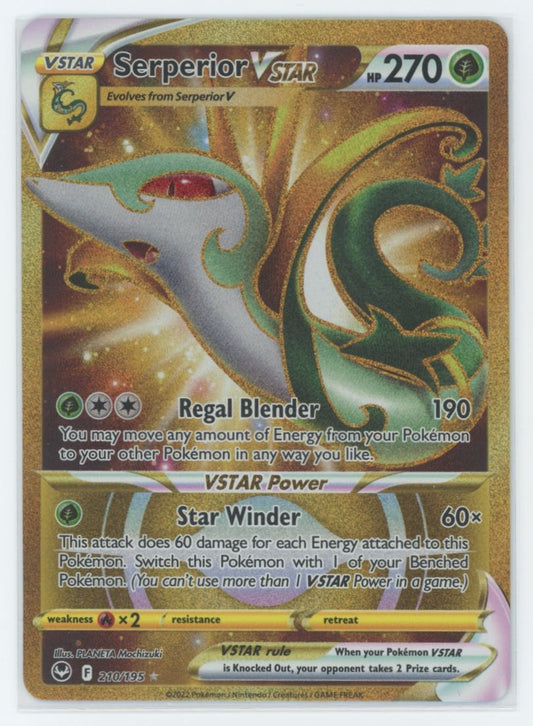 Serperior Vstar SR 2022 Pokemon Silver Tempest Card # 210/195